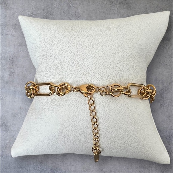 18K GP chain link bracelet - Picture 3 of 4